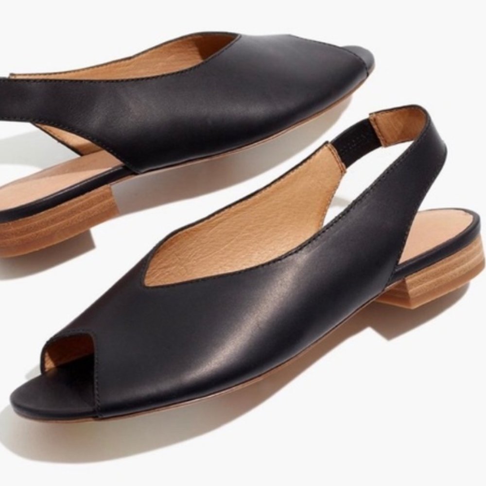 NEW Madewell Peep Toe Slingback Sandal - 8.5
